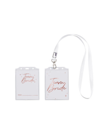 Identyfikator Team Bride, 8,7x12,5cm (1 op. / 4 szt.)