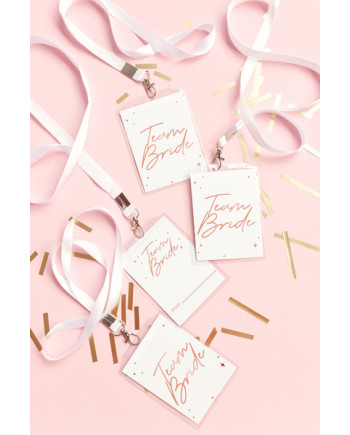 Identyfikator Team Bride, 8,7x12,5cm (1 op. / 4 szt.)