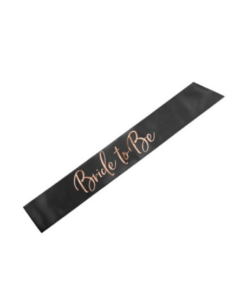 Szarfa Bride to be, czarny, 75 cm