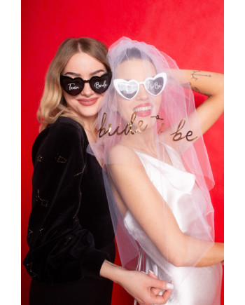 Welon z napisem Bride to be, 63cm, biały