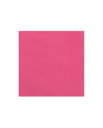 Serwetki papierowe, ciemny różowy, 33x33cm (1 op. / 20 szt.)