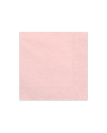 Serwetki papierowe, jasny różowy, 33x33cm (1 op. / 20 szt.)