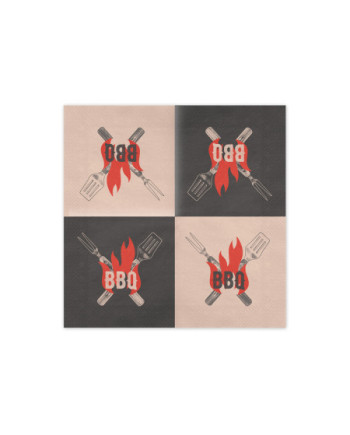 Serwetki BBQ, 33x33 cm, mix (1 op. / 20 szt.)