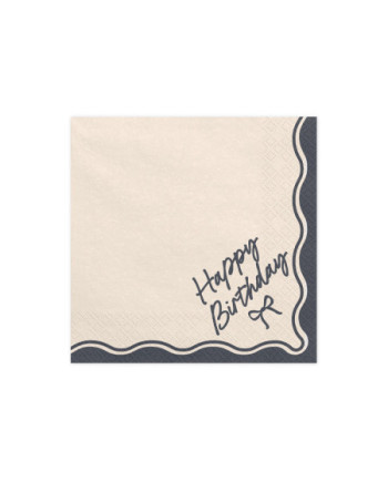 Serwetki Happy Birthday Kokarda, 33x33 cm, mix (1 op. / 12 szt.)