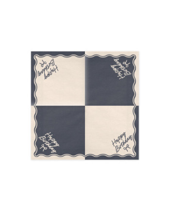 Serwetki Happy Birthday Kokarda, 33x33 cm, mix (1 op. / 12 szt.)
