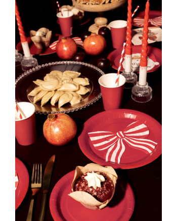 Serwetki Kokardka w paski, 16x13 cm, mix (1 op. / 12 szt.)