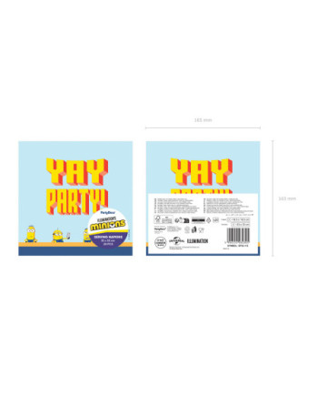 Serwetki Minionki, 33x33 cm, mix (1 op. / 20 szt.)