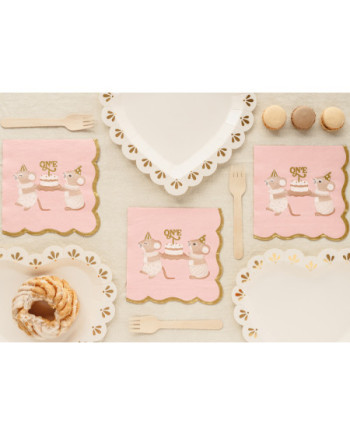 Serwetki One Myszki, 33x33 cm, różowy (1 op. / 12 szt.)