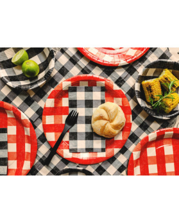 Serwetki w kratę, 33x40 cm, mix (1 op. / 20 szt.)