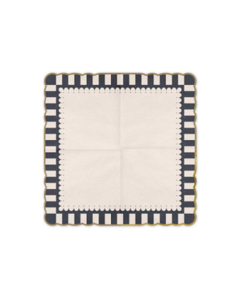 Serwetki ze złotym brzegiem, 33x33, mix (1 op. / 12 szt.)