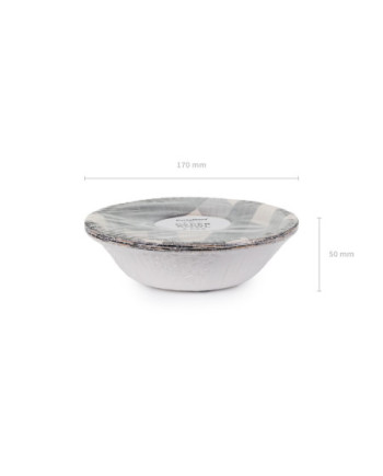 Miseczki papierowe w kratę, mix, 17x4.5 cm (1 op. / 6 szt.)