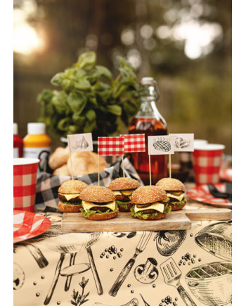 Ozdobne pikery na grilla, 15cm, mix (1 op. / 12 szt.)