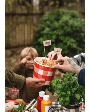 Wiaderka na przekąski Krata, 14 cm, mix (1 op. / 2 szt.)