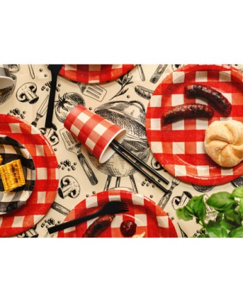 Słomki plastikowe, 23 cm, czarny (1 op. / 12 szt.)