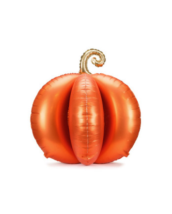 Stojący balon foliowy Dynia 3D, 90x90 cm, pomarańczowy