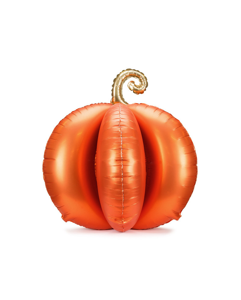Stojący balon foliowy Dynia 3D, 90x90 cm, pomarańczowy