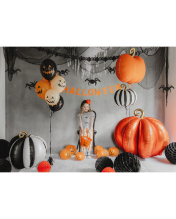 Stojący balon foliowy Dynia 3D, 90x90 cm, pomarańczowy