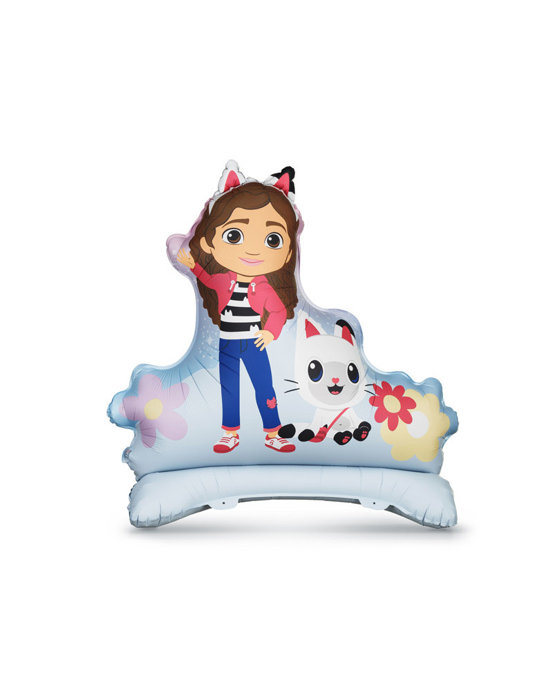 Stojący balon foliowy Koci Domek Gabi, 92x90.5 cm, mix