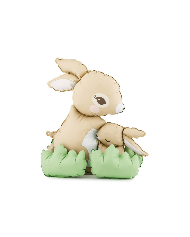 Stojący balon foliowy Króliczki, 51x60 cm, mix