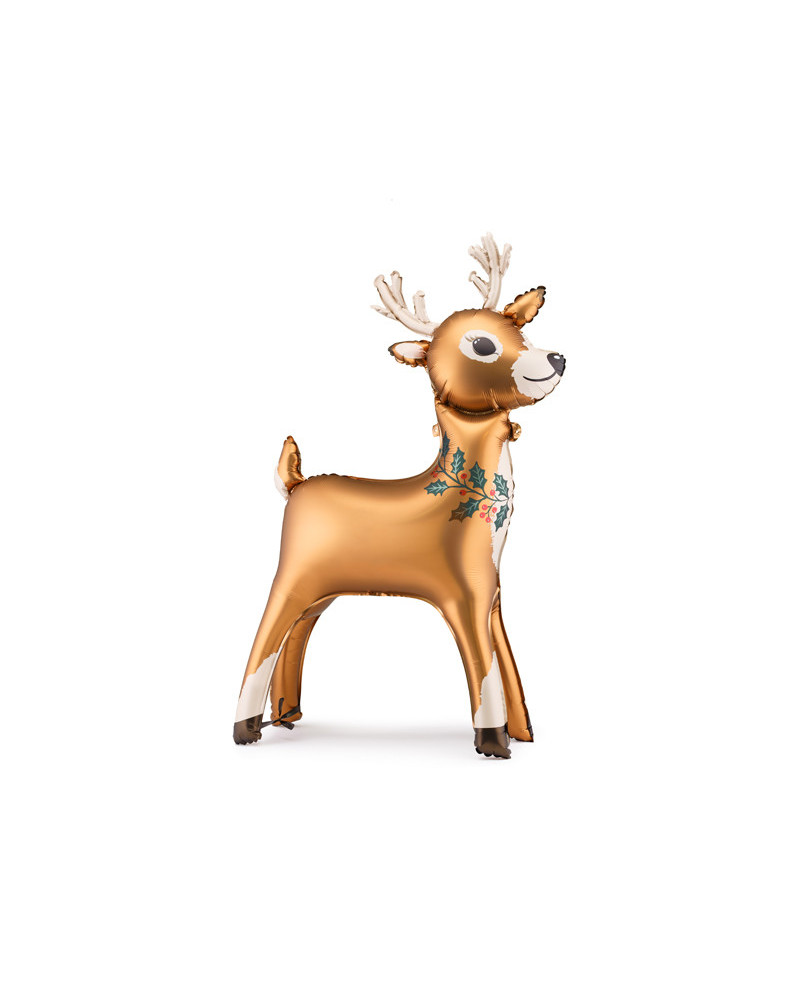 Stojący balon foliowy Renifer, 65 x 105 cm, mix