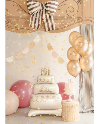 Stojący balon foliowy Tort, 70x100 cm, mix