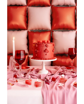 Świeczki Serca, 4 cm, czerwony (1 op. / 10 szt.)