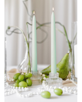 Świecznik szklany z rantem 2w1, 6.5x5.5cm (1 op. / 4 szt.)