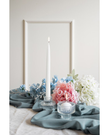 Świecznik szklany z rantem 2w1, 6.5x5.5cm (1 op. / 4 szt.)