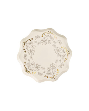 Talerzyki Kwiaty, 20 cm, mix (1 op. / 6 szt.)