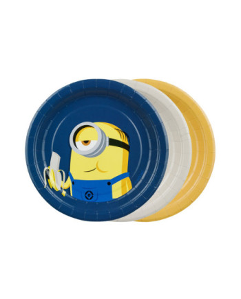 Talerzyki Minionki, 18 cm, mix (1 op. / 6 szt.)