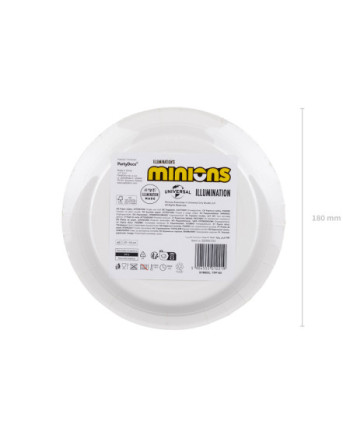 Talerzyki Minionki, 18 cm, mix (1 op. / 6 szt.)