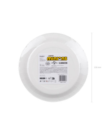 Talerzyki Minionki, 23 cm, mix (1 op. / 6 szt.)