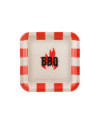 Talerzyki papierowe BBQ, mix, 26x26cm (1 op. / 6 szt.)