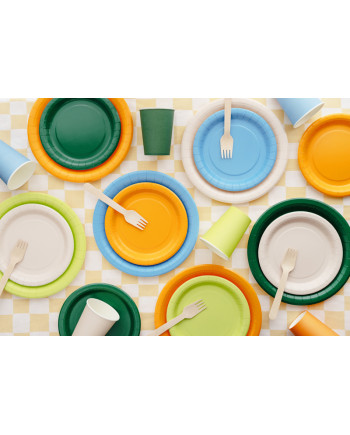 Talerzyki papierowe, beż, 18cm (1 op. / 6 szt.)