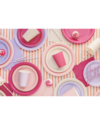 Talerzyki papierowe, beż, 18cm (1 op. / 6 szt.)