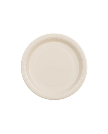 Talerzyki papierowe, beż, 23cm (1 op. / 6 szt.)