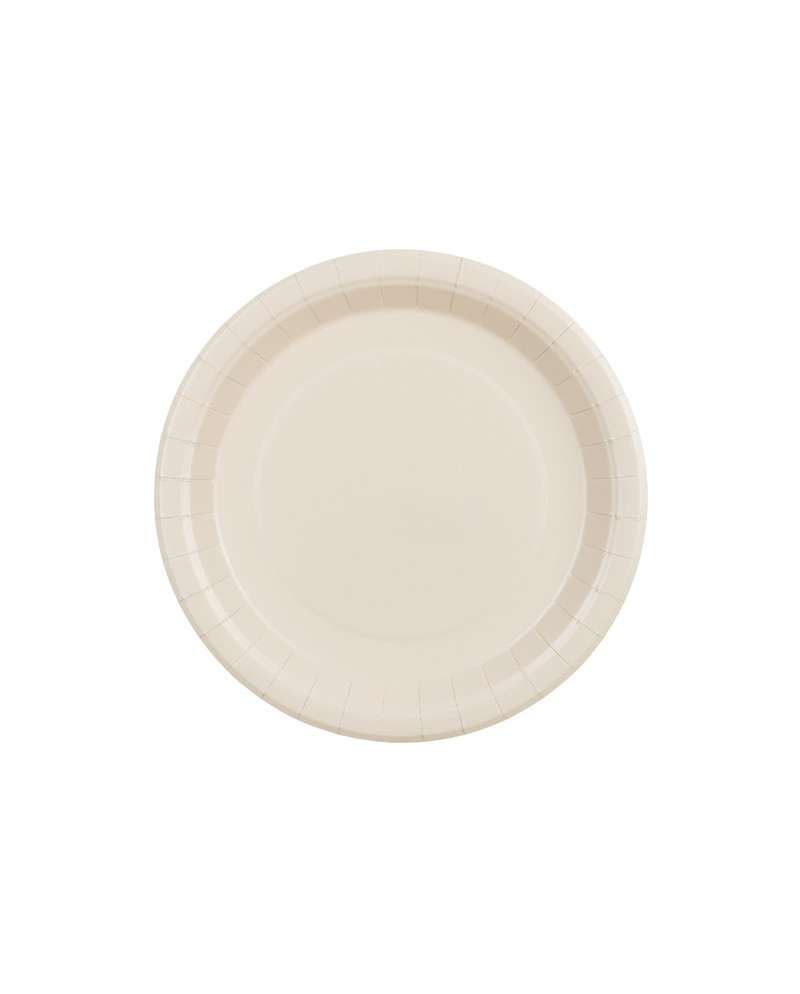 Talerzyki papierowe, beż, 23cm (1 op. / 6 szt.)