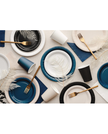 Talerzyki papierowe, beż, 23cm (1 op. / 6 szt.)