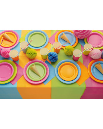 Talerzyki papierowe, ciemny różowy, 23cm (1 op. / 6 szt.)