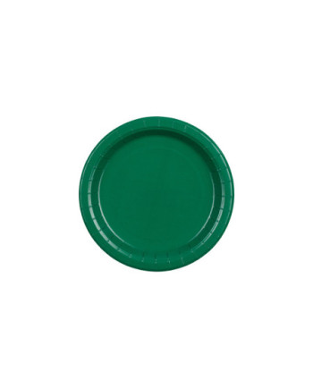 Talerzyki papierowe, ciemny zielony, 18cm (1 op. / 6 szt.)