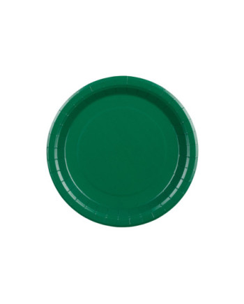 Talerzyki papierowe, ciemny zielony, 23cm (1 op. / 6 szt.)