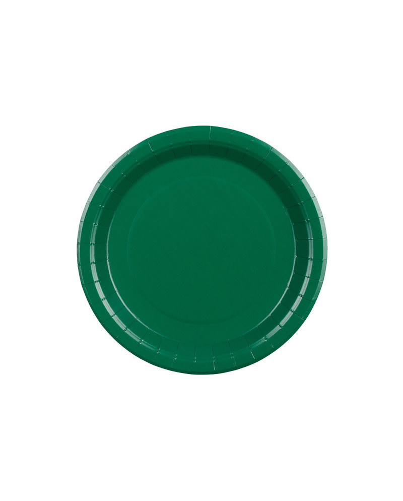 Talerzyki papierowe, ciemny zielony, 23cm (1 op. / 6 szt.)