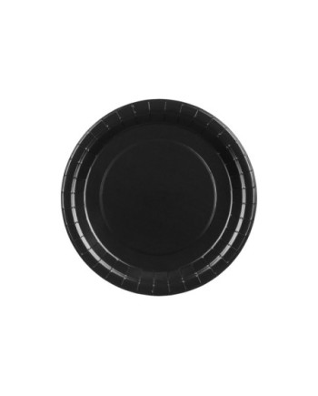 Talerzyki papierowe, czarny, 23cm (1 op. / 6 szt.)