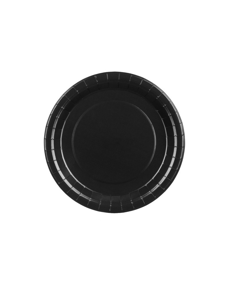 Talerzyki papierowe, czarny, 23cm (1 op. / 6 szt.)
