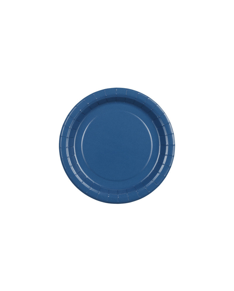 Talerzyki papierowe, granatowy, 18cm (1 op. / 6 szt.)