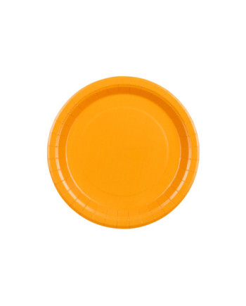 Talerzyki papierowe, jasny pomarańczowy, 23cm (1 op. / 6 szt.)