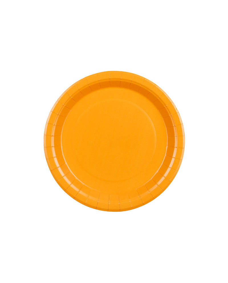 Talerzyki papierowe, jasny pomarańczowy, 23cm (1 op. / 6 szt.)