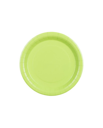 Talerzyki papierowe, jasny zielony, 23cm (1 op. / 6 szt.)