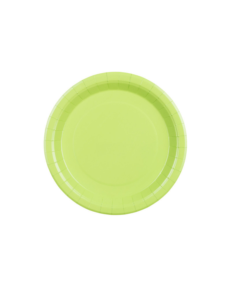Talerzyki papierowe, jasny zielony, 23cm (1 op. / 6 szt.)