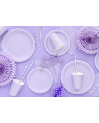 Talerzyki papierowe, lawenda, 18cm (1 op. / 6 szt.)